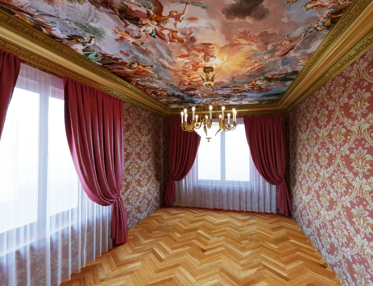 тканевые натяжные потолки 